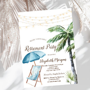 Beach Chair,Parasol Palm Invitation