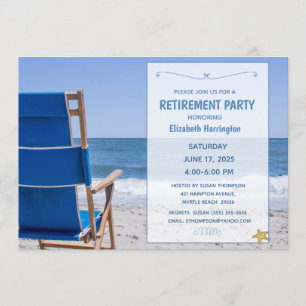 Beach Chair Retirement Invitation