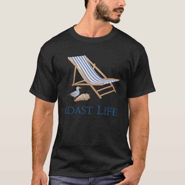 Beach Chair Sand Coast Life T-Shirt (Front)