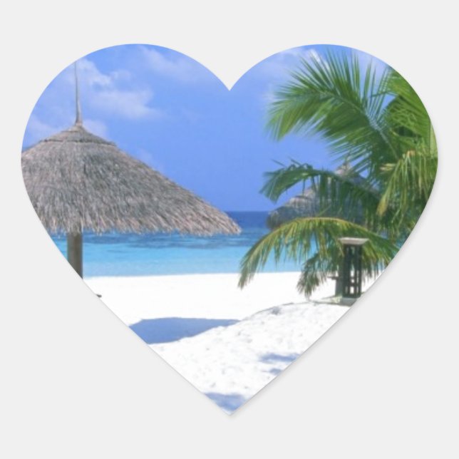 Beach Chair - Summer Bliss Heart Sticker (Front)
