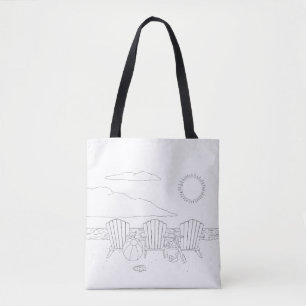 Beach Chairs Adult Colouring Full Tote Bag