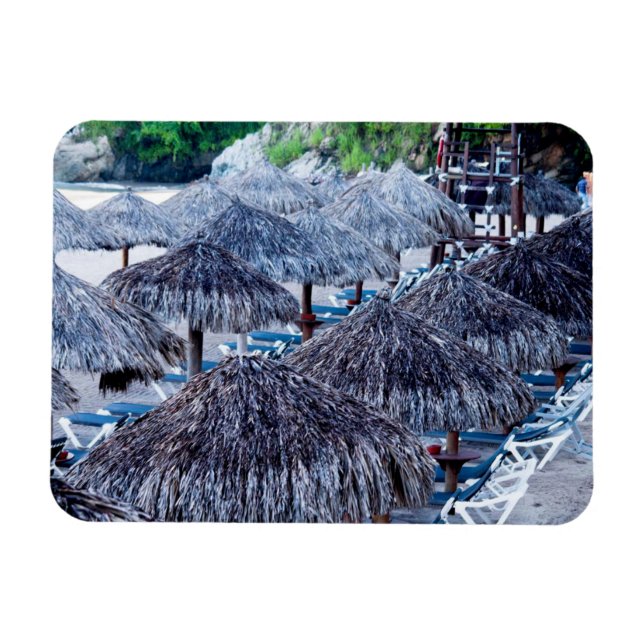 Beach Chairs And Shelters Magnet (Horizontal)