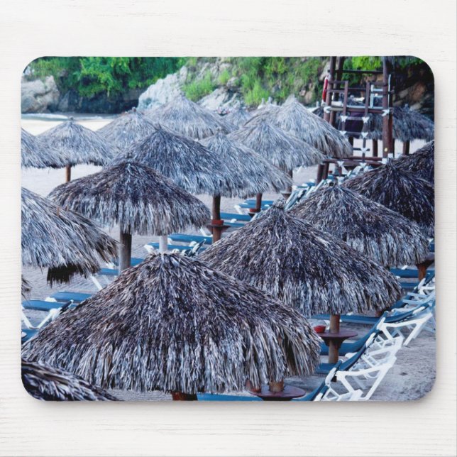 Beach Chairs And Shelters Mouse Mat (Front)