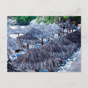 Beach Chairs And Shelters Postcard