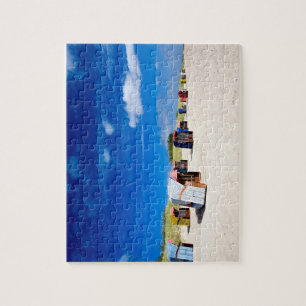 Beach chairs at the North Sea Jigsaw Puzzle