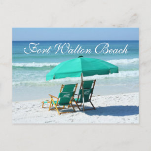 Beach Chairs - Fort Walton Beach, Florida Postcard