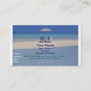 Beach Chairs on Sandbar business card II