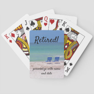 Beach Chairs Retirement Playing Cards