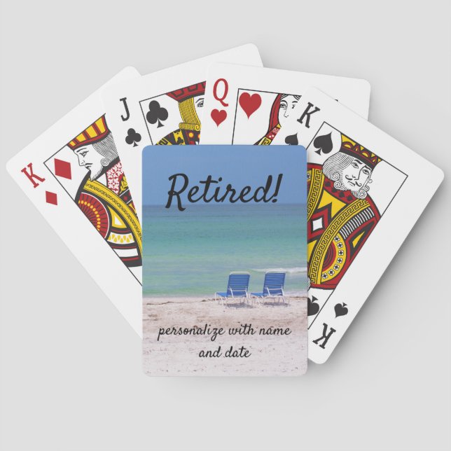 Beach Chairs Retirement Playing Cards (Back)
