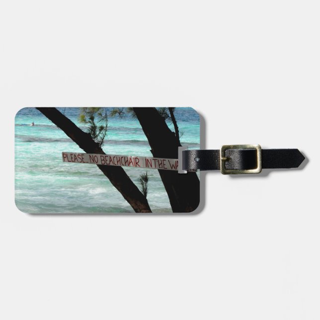Beach Chairs Rum Point Grand Cayman Luggage Tag (Front Horizontal)