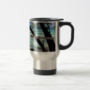 Beach Chairs Rum Point Grand Cayman Travel Mug