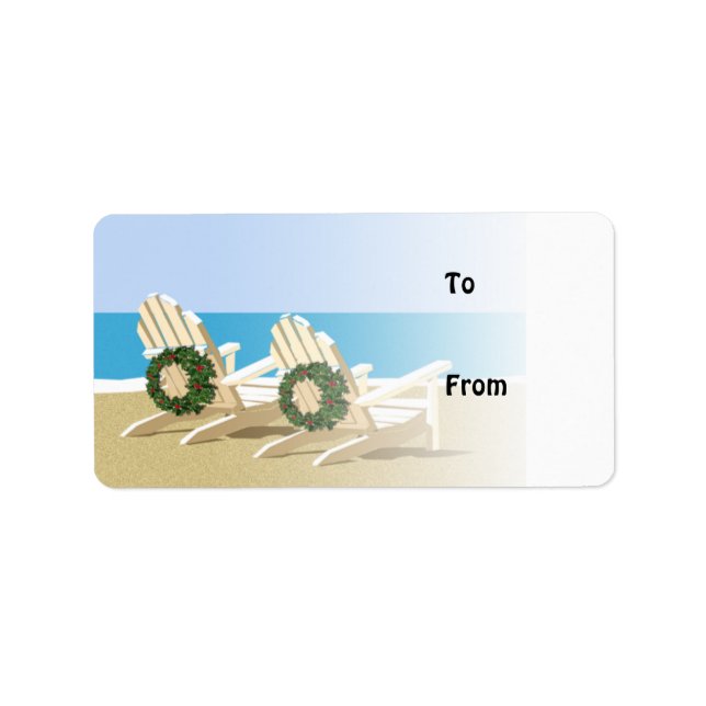 Beach Chairs & Wreaths Gift Tags (Front)