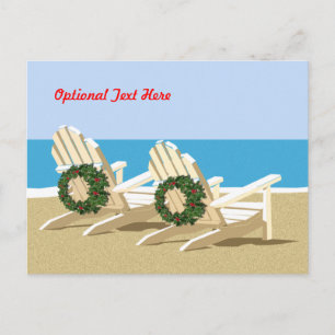 Beach Chairs & Wreaths Postcard