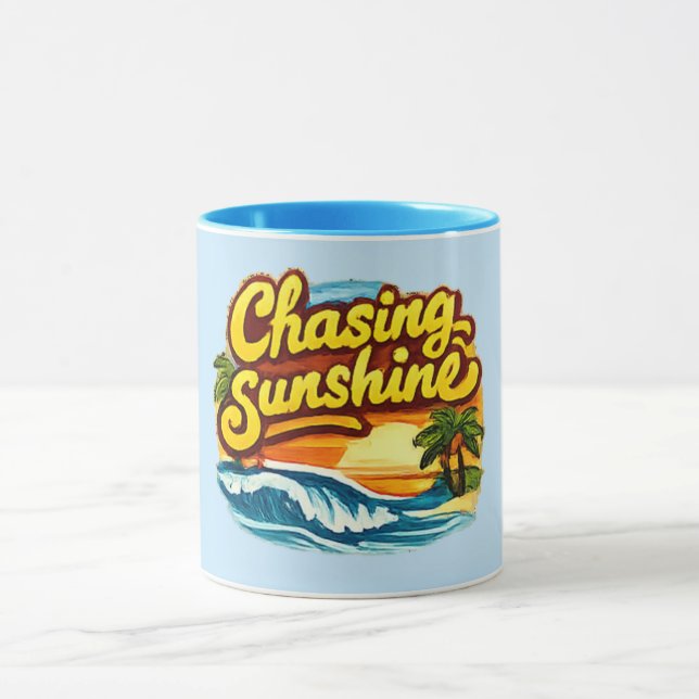 Beach Chasing Sunshine | Summer Vibes Mug (Center)