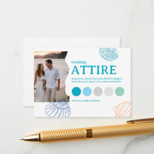 Beach Chic Wedding Guest Dress Code Enclosure Card
