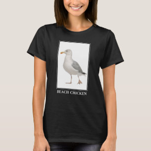 Beach Chicken – Seagull Gull Humour T-Shirt