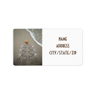 ***BEACH CHRISTMAS*** ADDRESS LABELS