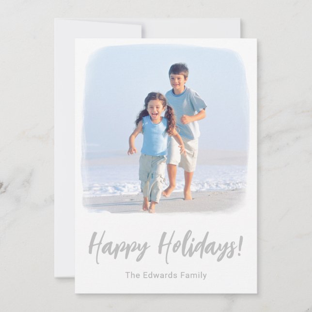 Beach Christmas Card | Tropical Coastal Photo Card (Front)