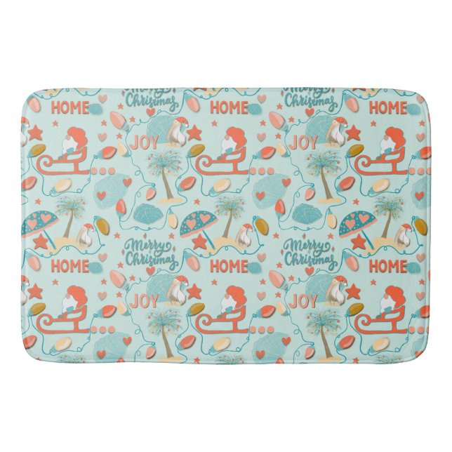 Beach Christmas, Christmas in Florida Bath Mat (Front)