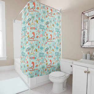 Beach Christmas, Christmas in Florida Shower Curtain