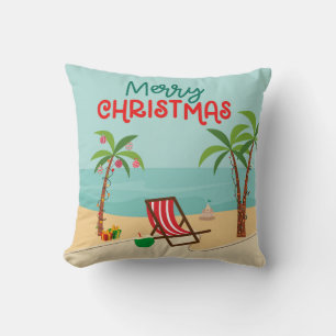Beach Christmas Cushion
