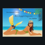 Beach Christmas Holiday Card<br><div class="desc">Spending the holiday season on the beach? Send your regards with this marvellous beachside holiday card. (ZD FP) The card is easy to customise with your wording, font, font colour, paper shape options and choice of six paper types. White envelopes included. Nervous about designing and ordering your card online? No...</div>