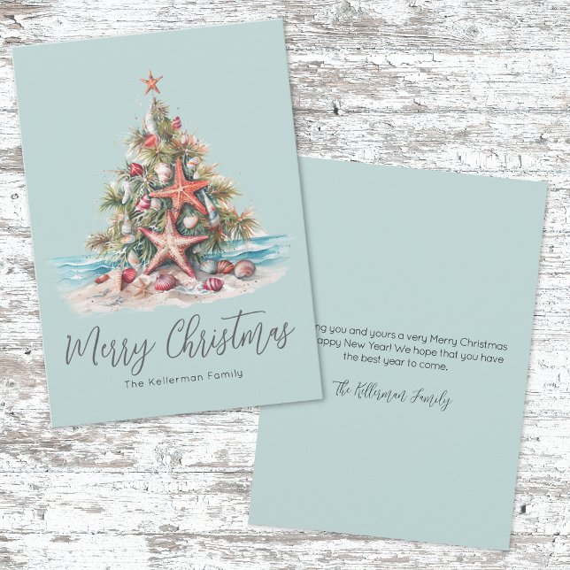 Beach Christmas Holiday Card (Beach Christmas Holiday Card)