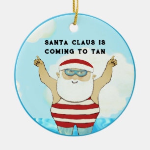 Beach Christmas Holiday Ceramic Tree Decoration