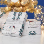Beach Christmas Joy Holly Sand Dollar Driftwood Wrapping Paper<br><div class="desc">Typography design "JOY, " is highlighted by scrollwork red calligraphy flourishes and your family name personalised. Watercolor Sand dollar with vintage blue holly leaves, red berries and a red bow is the centre of the beach inspired Christmas wrapping paper tissue or decoupage craft paper. This is all over a background...</div>