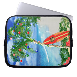 Beach Christmas Laptop Sleeve