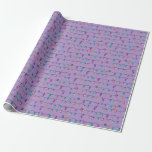 Beach Christmas lights Wrapping Paper<br><div class="desc">Vibrant Christmas lights with baubles,  sea shells,  and Star fish hanging from them. All on a lovely purple for a surprising and delightful twist</div>