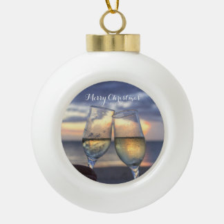 Beach Christmas Ornaments Ball Sunset