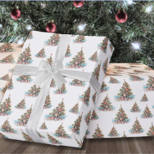 Beach Christmas Pattern Wrapping Paper