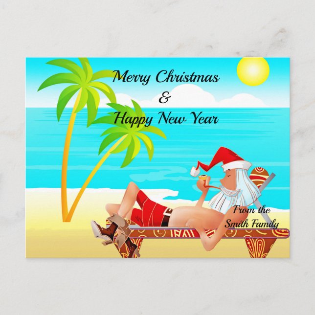 Beach Christmas Postcard (Front)