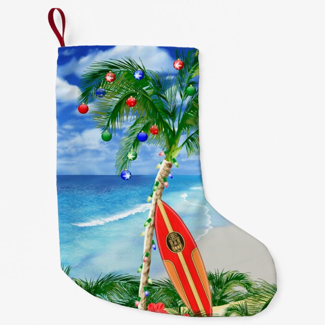 Beach Christmas Small Christmas Stocking (Front)