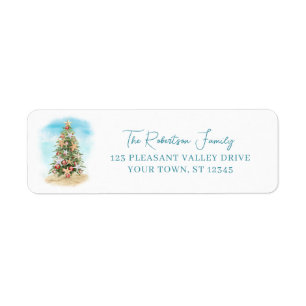 Beach Christmas Tree Return Address