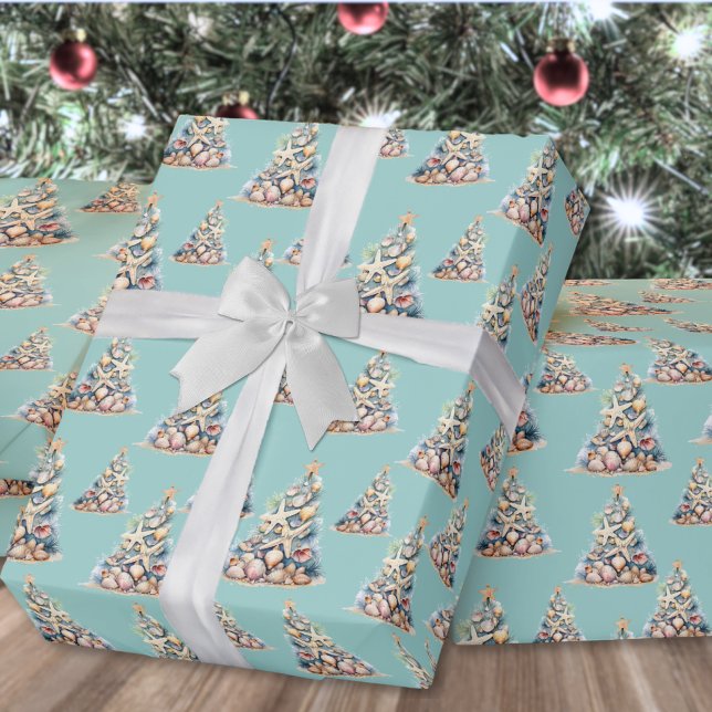 Beach Christmas Wrapping Paper (Beach Christmas Wrapping Paper )