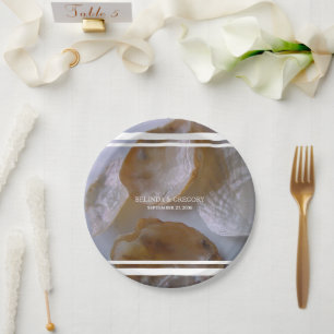 Beach Clams Wedding  Paper Plate