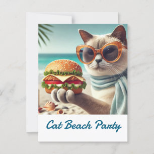 Beach Cleanup thank you card for Cat Lovers
