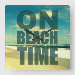BEACH ClOCK WITH SAYING