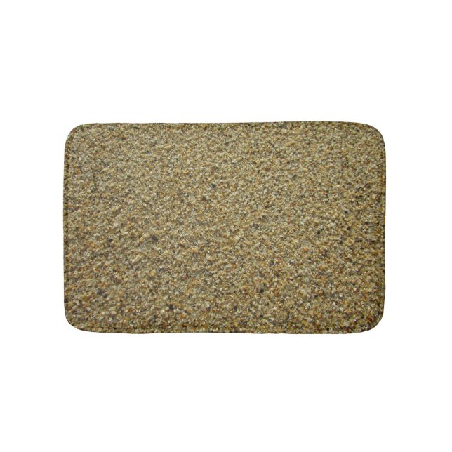 Beach Close-up Sand Photo Nature Lover Coastal Bath Mat (Front)