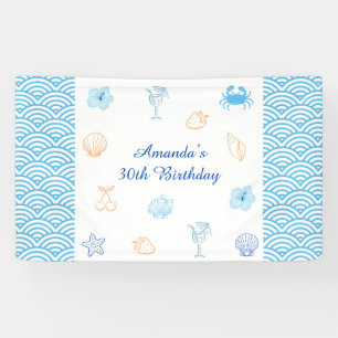Beach Club Birthday Banner