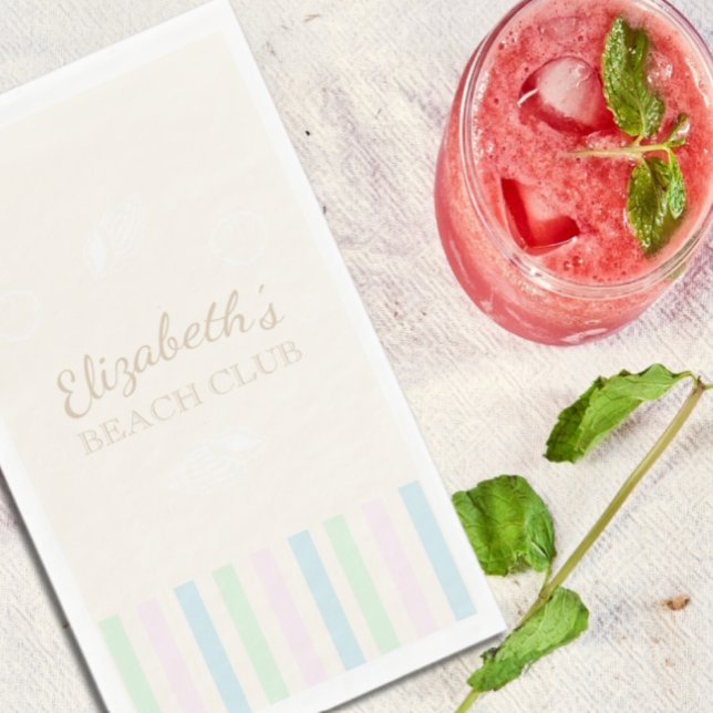 Beach Club Birthday Napkins (Creator Uploaded)