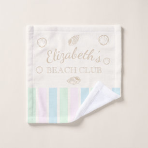 Beach Club Birthday Wash Cloth