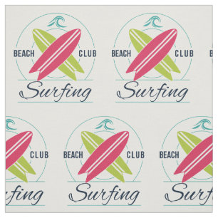 Beach Club Surfing custom fabric