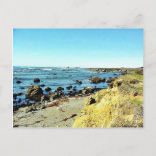 Beach Coast In Monterey Ocean Water Sea Postcard