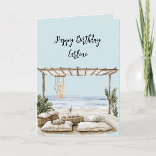 Beach Coast Ocean Sea Shells Birthday Card