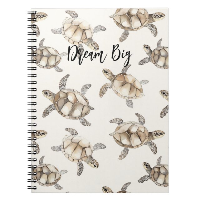 Beach Coast Ocean Sea Turtles Notebook (Front)