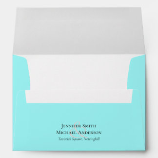 Beach Coastal Aqua Blue Self Addressed Envelope