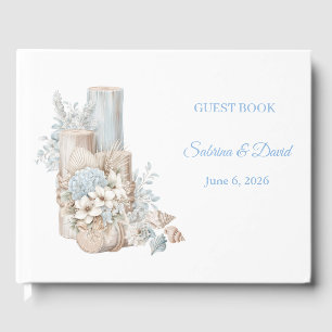 Beach Coastal Boho Wedding Guest Book
